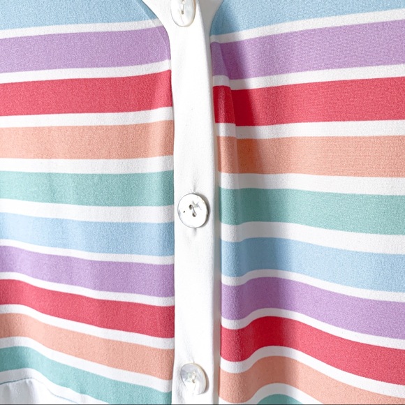 NWT Entro | Stripped Long Sleeve Button - Picture 4 of 7